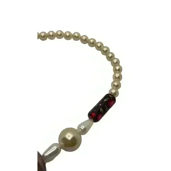 Vintage faux pearls and beads necklace 26 inches - Picture 7 of 8